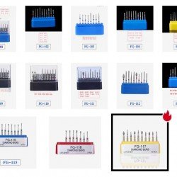 Diamond Burs FG Series 7 pcs