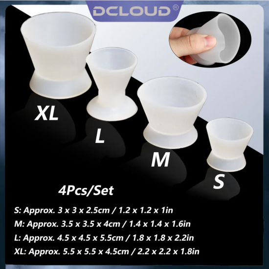 Silicone Dental Mixing Cup Soft Flexible ( 4Pcs/Set ) Silicone Dental Mixing Cup Soft Flexible ( 4Pcs/Set )
