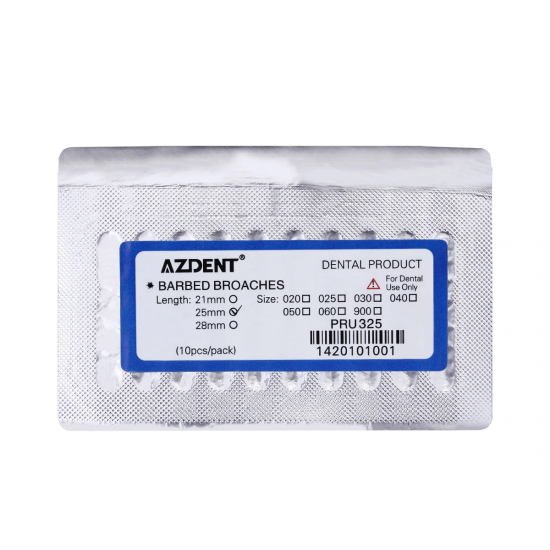 25mm Barbed Broaches – Root Canal Cleaning Files