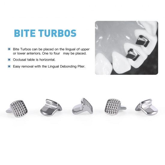 Orthodontic Bite Turbos – Metal Single Wing Orthodontic Bite Turbos – Metal Single Wing