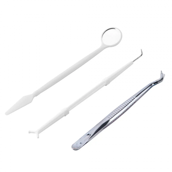 Dental Examination Kit – Disposable Mirror, Probe & Tweezers