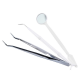 Dental Examination Kit – Disposable Mirror, Probe & Tweezers