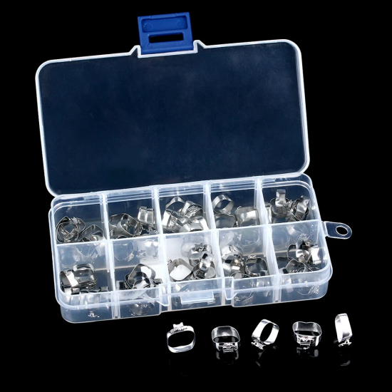 Orthodontic Molar Bands with Buccal Tubes (Roth .022, Prewelded) (4 PCS/Set, 20 sets in total) Orthodontic Molar Bands with Buccal Tubes (Roth .022, Prewelded) (4 PCS/Set, 20 sets in total)