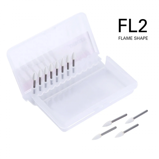White Stone Polishing Burs