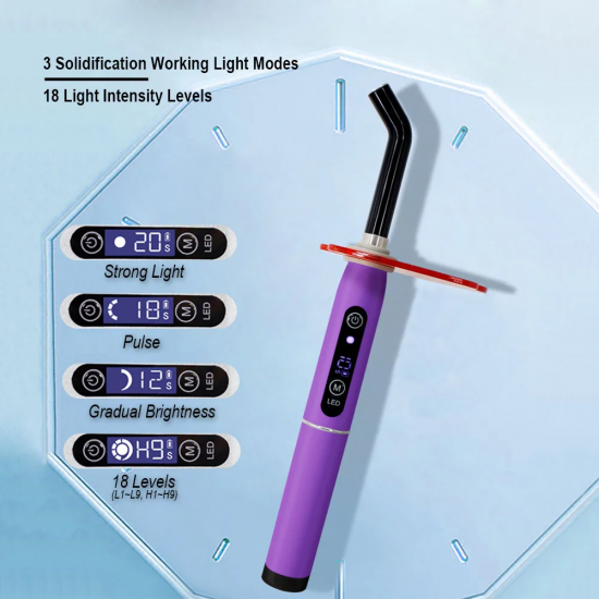 Wireless Dental Curing Light Device LED 2400MW 