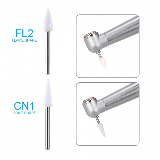 White Stone Polishing Burs