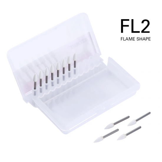 White Stone Polishing Burs