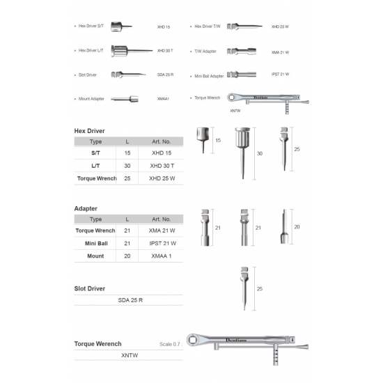Dentium XIP Prosthetic Kit – Implant Driver Set or Implant Torque Wrench & Hex Driver Kit – Dentium Compatible Dentium XIP Prosthetic Kit – Implant Driver Set or Implant Torque Wrench & Hex Driver Kit – Dentium Compatible