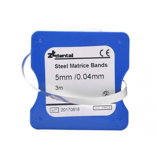 Dental Steel Matrix Bands, Stainless Steel Matice Straight Teeth Restoration Roll (5mm) 