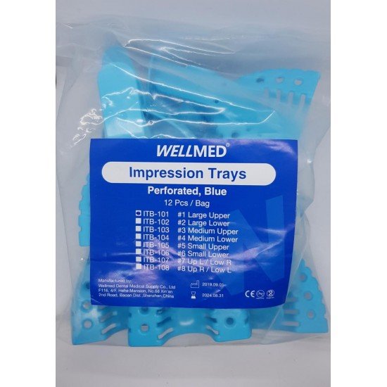 Upper disposable impression tray Size S 12 pcs