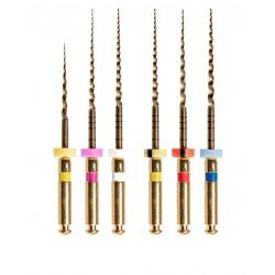 V-Taper gold rotary files 25mm 6pcs/box