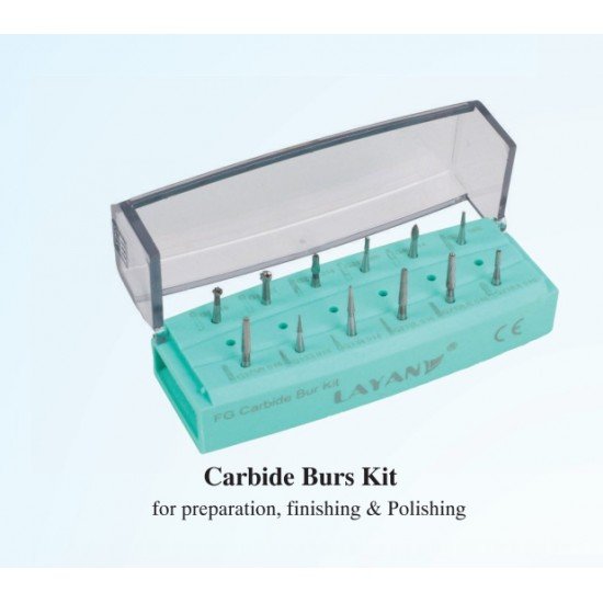 Carbide burs kit ( for prepration,finishing and polishing)