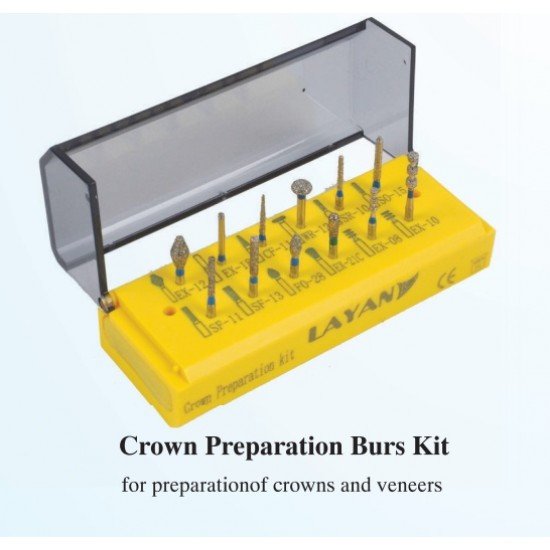 Crown Preparation burs kit ( for preparation of crowns and veneers )