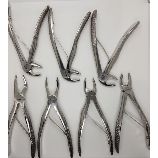 Pedo extraction forceps kit 7 pcs